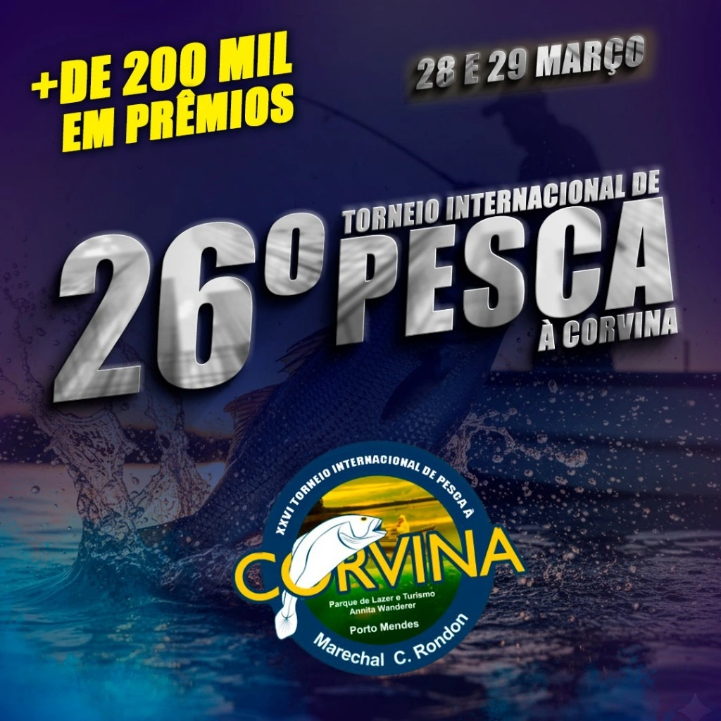 Ainda há vagas para o 26º Torneio Internacional de Pesca à Corvina de Marechal Rondon.