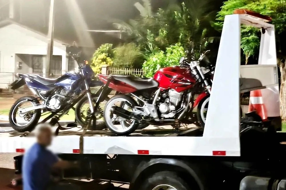 PM apreende motos de três moradores de Maripá denunciados por dar “grau” em Nova Santa Rosa