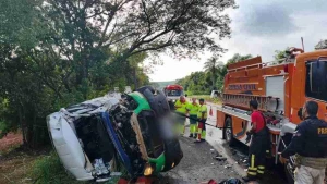 Van que levava pacientes para tratamento se envolve em grave acidente na BR-369