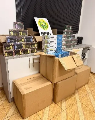 Policia Rodoviária apreende cigarros paraguaios e vapers