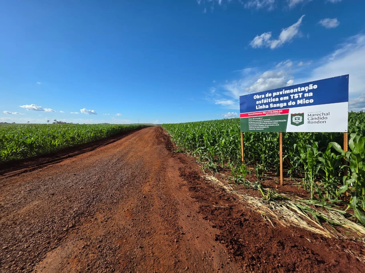 Iniciadas as obras para pavimentação asfáltica na Linha Sanga do Mico