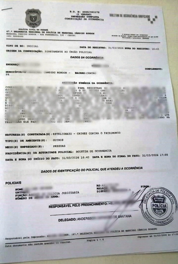 Golpe da promissória faz centenas de vítimas na região e já atinge revendedoras em Marechal Rondon