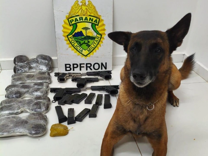 Jovens são detidas em Guaíra com drogas e cinco armas presas ao corpo