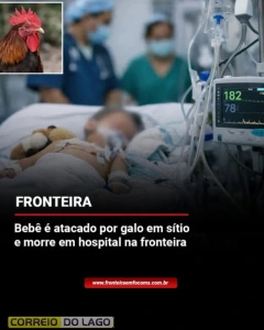 Bebê morre no dia do aniversário de um ano após infecção causada por ataque de galo no Paraguai