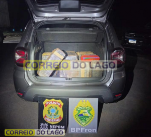BPFRON de Santa Helena e Policia Federal interceptam carga de 201 kg de maconha após perseguição e prende dois suspeitos