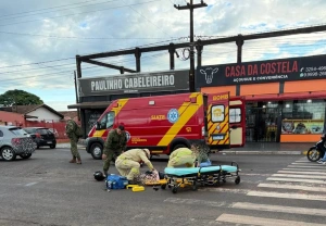 Acidente registrado na esquina do Realize na Vila Gaúcha