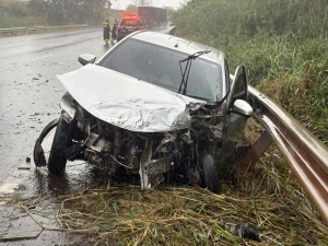 Homem fica ferido em grave acidente na BR-163 entre Mercedes e Bela Vista - Guaíra