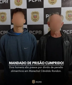 Civil rondonense prende dois por não pagamento de pensão