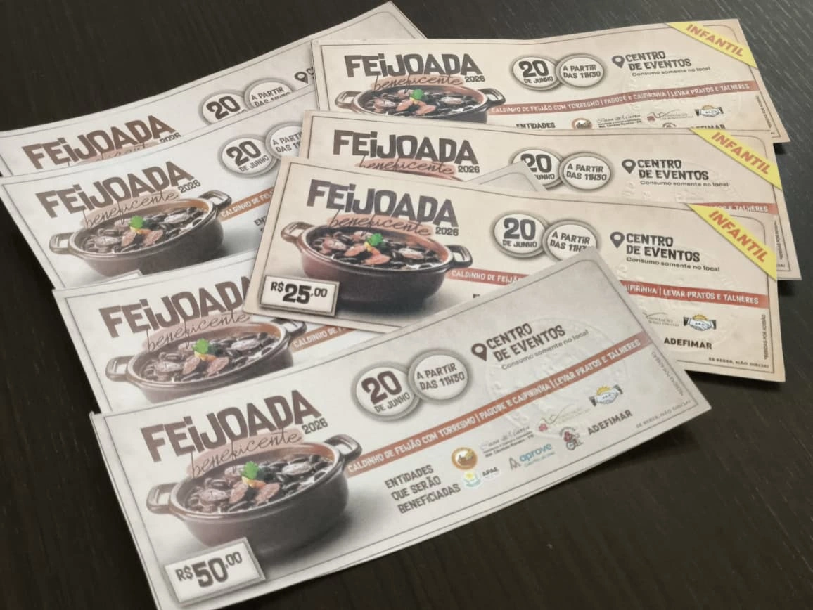 Iniciada a comercialização de fichas para a Feijoada Beneficente 2026
