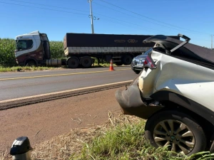 Mais um acidente é registrado na BR-163 entre Mercedes e Marechal Rondon