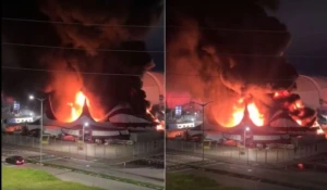 Circo de Tirullipa é atingido por incêndio e mobiliza bombeiros
