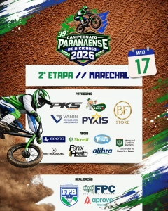 Marechal Rondon sediará a 2ª Etapa do Campeonato Paranaense de Bicicross 2026 neste final de semana