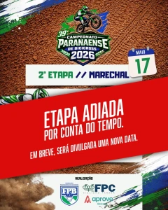 Etapa do Campeonato Paranaense de Bicicross é cancelada devido às condições climáticas