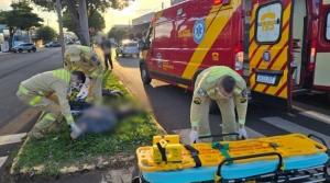 Idoso sofre ferimentos graves em colisão na Avenida Rio Grande do Sul