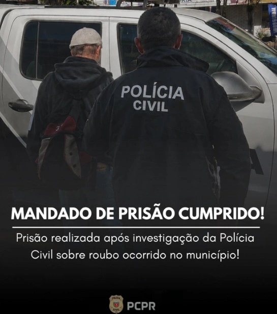 Polícia Civil rondonense cumpre mandado de prisão após investigação sobre roubo ocorrido no município