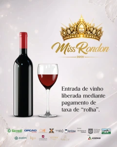 Miss Rondon 2026 terá atrações especiais e permitirá entrada de vinho com taxa de “rolha”