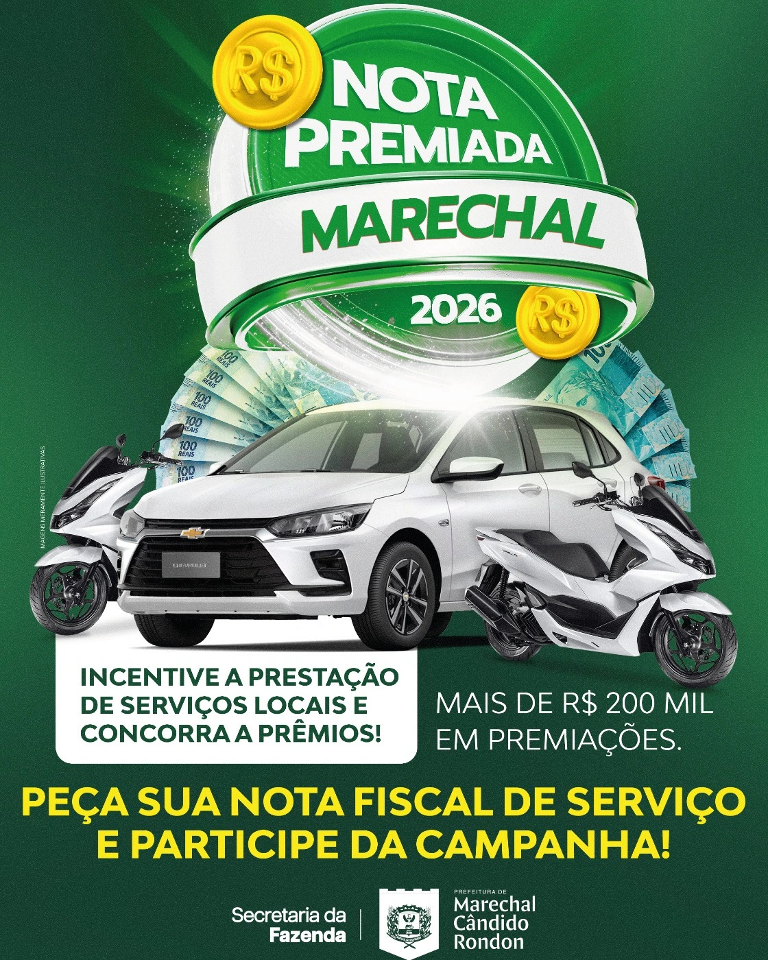 Rondonenses que queiram participar do primeiro sorteio da campanha Nota Premiada Marechal 2026 devem se cadastrar ainda nesta segunda-feira