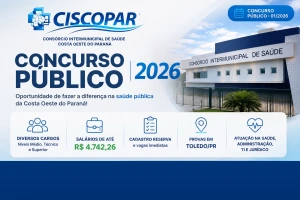 Novo concurso do CISCOPAR oferece vagas para níveis médio, técnico e superior