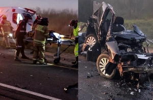 Acidente deixa três mortos e dois presos entre as ferragens, na PR-323 em Umuarama