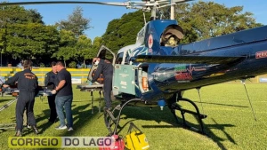Menino santa-helenense de 12 anos é transferido às pressas de helicóptero para hospital de Cascavel