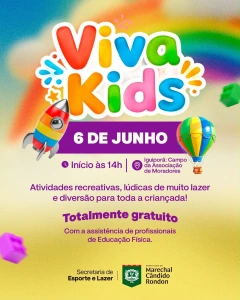 Viva Kids promete tarde de diversão gratuita para as crianças em Iguiporã