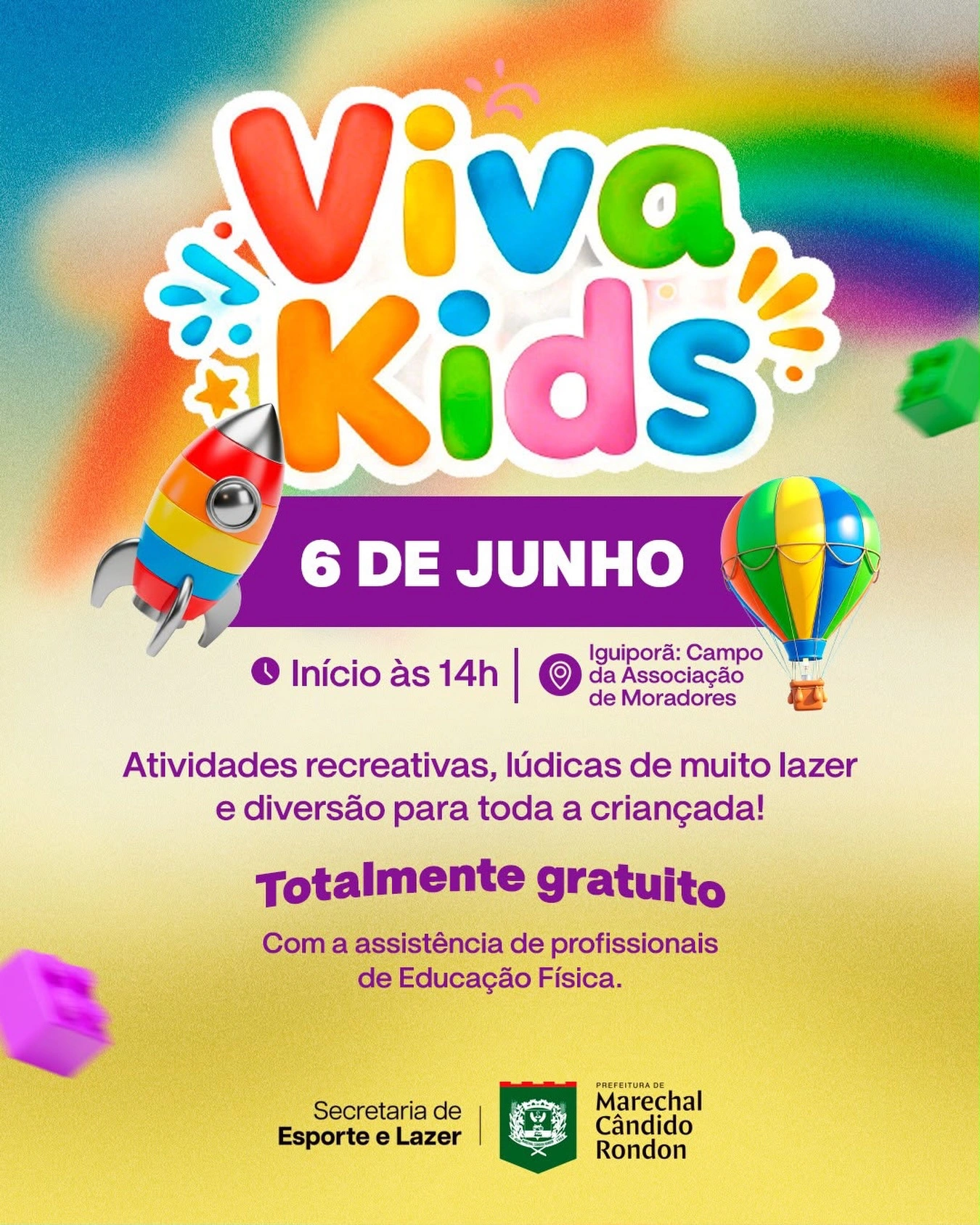 Viva Kids promete tarde de diversão gratuita para as crianças em Iguiporã