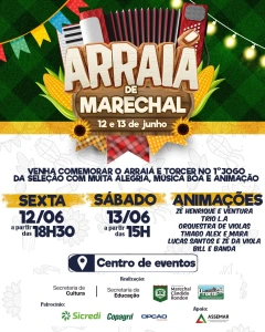 Arraiá Marechal 2026 inicia nesta sexta-feira