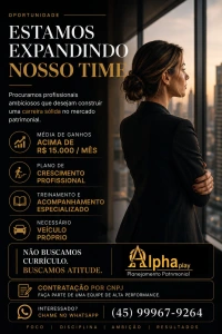 Alphaplay abre vagas na Região Oeste com ganhos acima de R$ 15 mil por mês