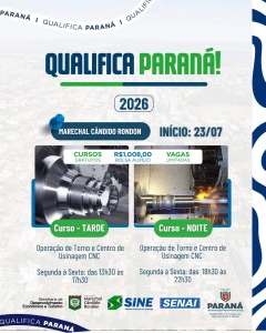 Abertas as pré-inscrições para curso gratuito de Operação de Torno e Centro de Usinagem CNC