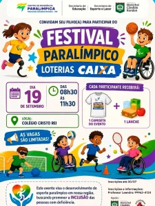 Festival Paralímpico abre inscrições para crianças e adolescentes em Marechal Cândido Rondon