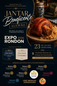 Família Rotária se prepara para mais um Jantar Beneficente na Expo Rondon 2026