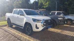 Hilux furtada em Marechal Rondon é recuperada pela PRF após fuga em Guaíra
