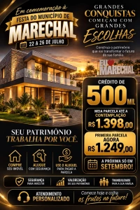 Festa de Marechal inspira campanha para quem quer construir patrimônio