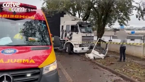 Trabalhador morre após ser esmagado por caminhão no Centro de Cascavel