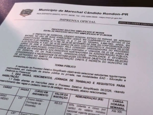 Inscrições para PSS na área da Educação em Marechal Rondon terminam nesta segunda-feira (27)