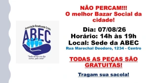 ABEC realiza bazar social gratuito nesta sexta-feira em Marechal Rondon