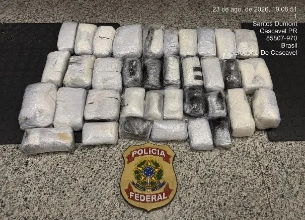 Mulher é presa com droga no aeroporto de Cascavel