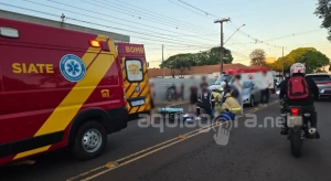Idosa de 75 anos fica ferida após ser atropelada em Marechal Rondon