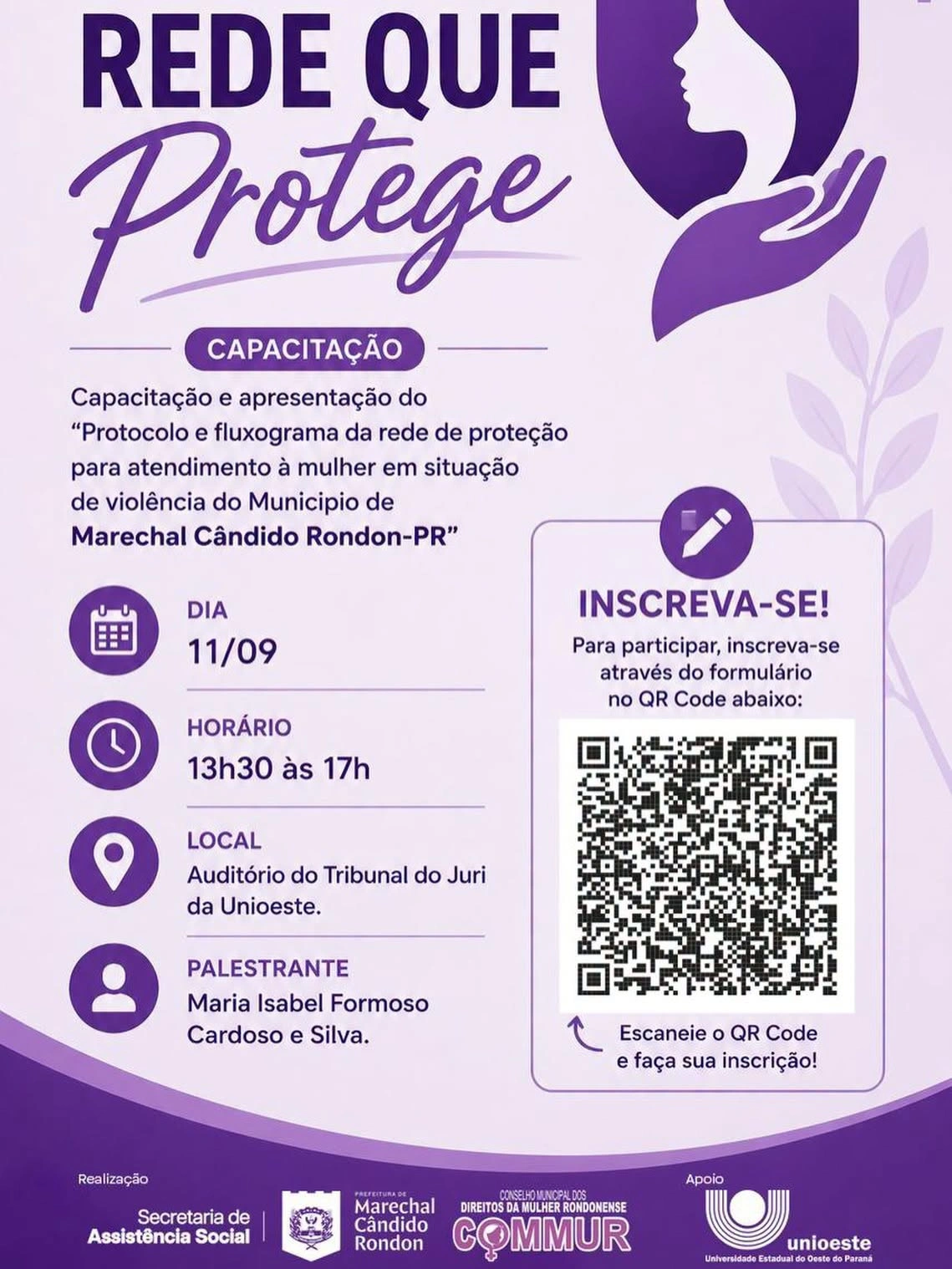 Capacitação sobre atendimento a mulheres em situação de violência acontece no dia 11
