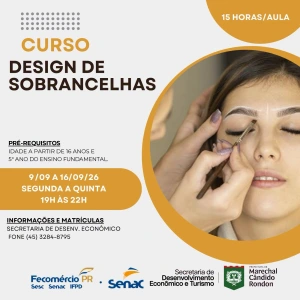 Ainda restam vagas para cursos de Design de Sobrancelhas e de Aplicação de Revestimento Cerâmico e Porcelanato
