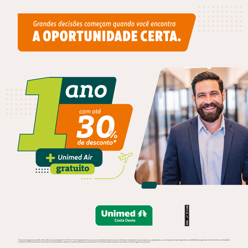 Faltam poucos dias: o Dia Imperdível da Unimed Costa Oeste termina em 25 de setembro