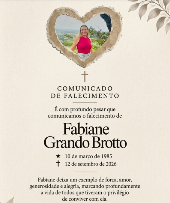 Confirmado falecimento da filha do ex-prefeito de Pato Bragado