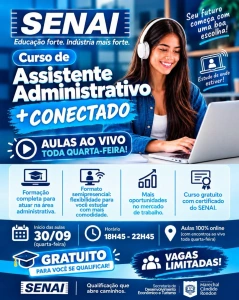 Senai Marechal oferece curso online gratuito de Assistente Administrativo