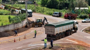 Secretaria de Infraestrutura realiza novas intervenções no trevo do Guarani