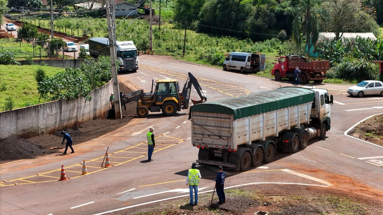 Secretaria de Infraestrutura realiza novas intervenções no trevo do Guarani
