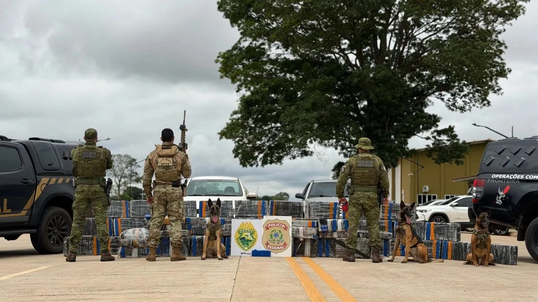 PF e BPFRON descobrem depósito e apreendem mais de meia tonelada de maconha em Nova Santa Rosa