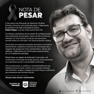 Professor da rede municipal de Marechal Rondon morre após mal-estar em evento