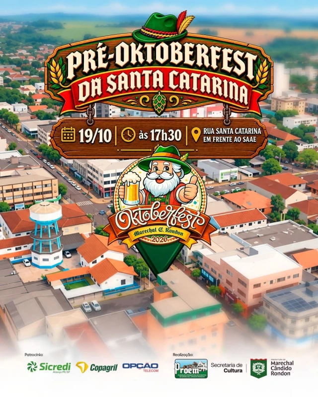Semana inicia com Pré-Oktoberfest na rua Santa Catarina nesta segunda-feira