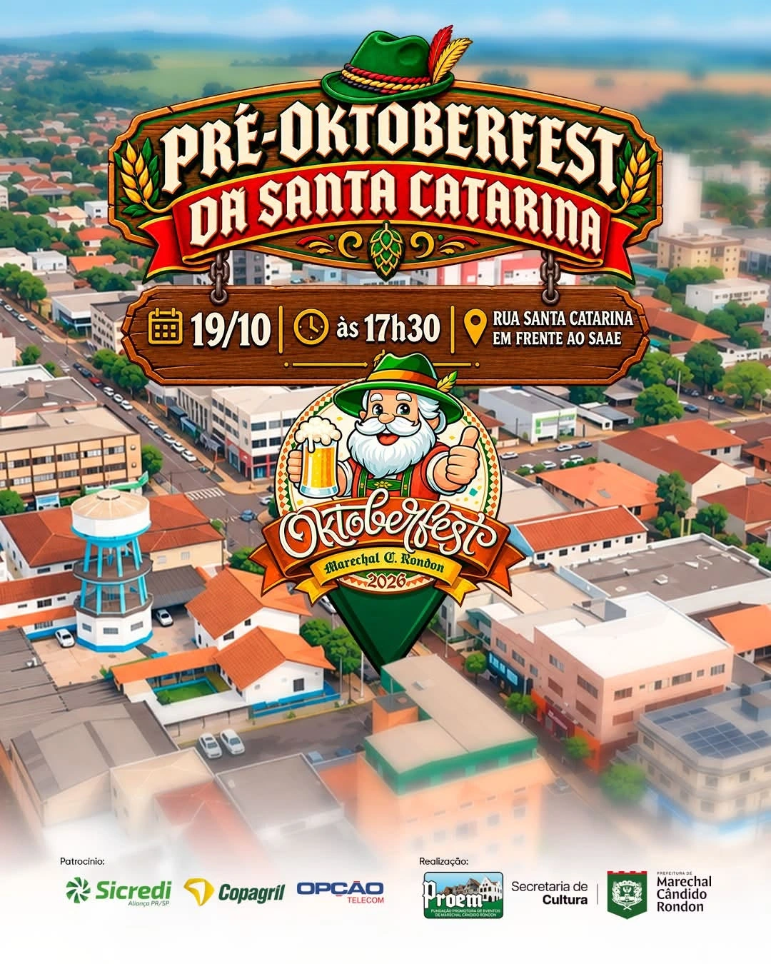 Semana inicia com Pré-Oktoberfest na rua Santa Catarina nesta segunda-feira