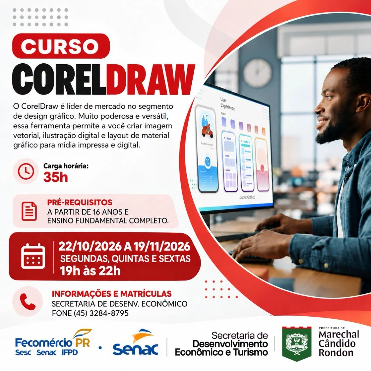 Curso gratuito de CorelDRAW ainda tem vagas disponíveis 